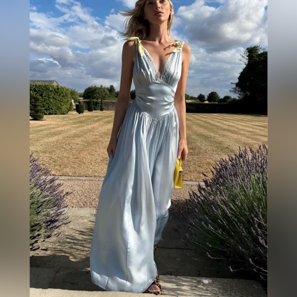 Helsa Celeste dress, light blue, size small - Picture 2 of 15